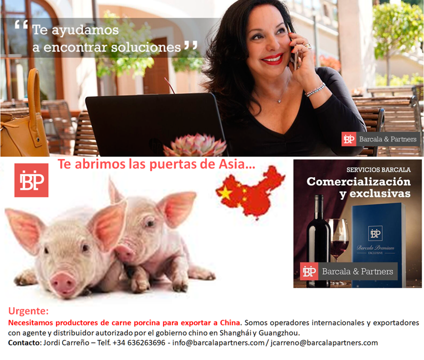 PremiumBarcala's tweet photo. URGENTE. Interesado EXPORTAR A CHINA CARNE PORCINA contactar con nosotros en @Barcalapartners @PremiumBarcala @barcal portal de @ANICE_ES de La Asociación Nacional de Industrias de la Carne de España (ANICE) #exportchina #barcalapartners https://t.co/4VWlVK2rIT