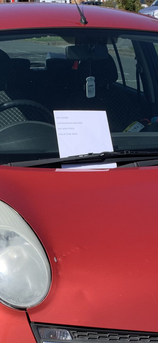 rich_brick's tweet photo. @theJeremyVine 

Saw this on a neighbours car, that have been having visitors. 

Seems fair? 

Richard. https://t.co/iyYrq9UHiy