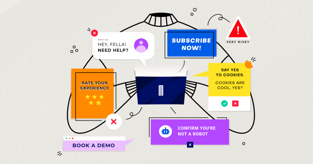 wegomajor's tweet photo. Cookies, notifications, bots, subscriptions... some things never really change do they? This is not the content we came for. This is not the content we deserve! ๐ช๐จ๐ค ๐คฃ #major #internet #popups #bots #lisbon #majorstudio #userexperience https://t.co/e9UlsW4jUk
