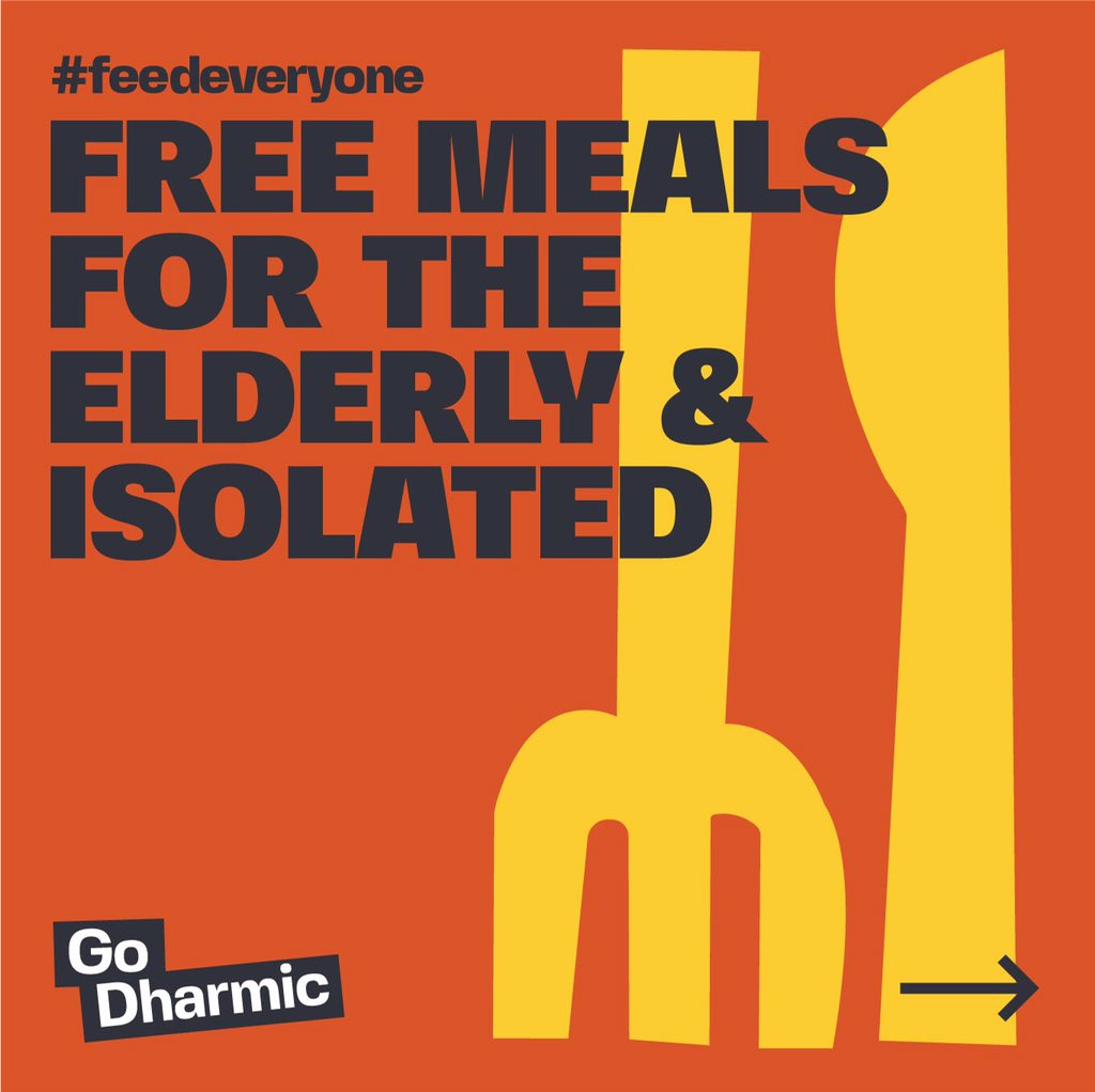 GoDharmic's tweet photo. Call 0207 112 8853 to request daily hot cooked meals delivered to your door! We are now operating in major UK cities. 

#godharmic #phoneline #freemeals #elderly #isolated #charity #coronavirus https://t.co/3oDHjISJL8