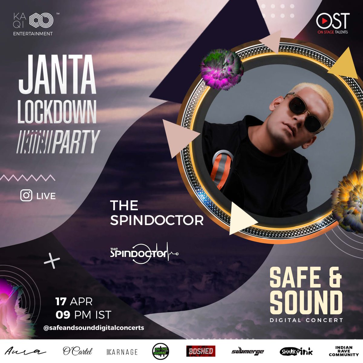 Here we present <a href="/thespindoclive/">The spindoctor</a>, who got enough medicines to your boredom.

Catch him on 17th April at 9pm, going live from Safe and Sound Digital Concerts Instagram account.

#SafeAndSound #SafeAndSoundDigitalConcerts #DigitalConcerts #Concert #DJ #Djing #SpinDoctor