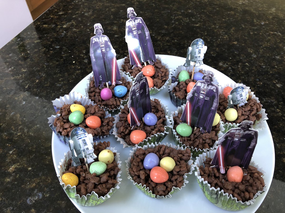 NJeffersonBrown's tweet photo. In other news, Star Wars Easter nests are the new thing this year...#starwars #workingthroughthecupboards #beatingboredom https://t.co/VbHR2Bu1G3