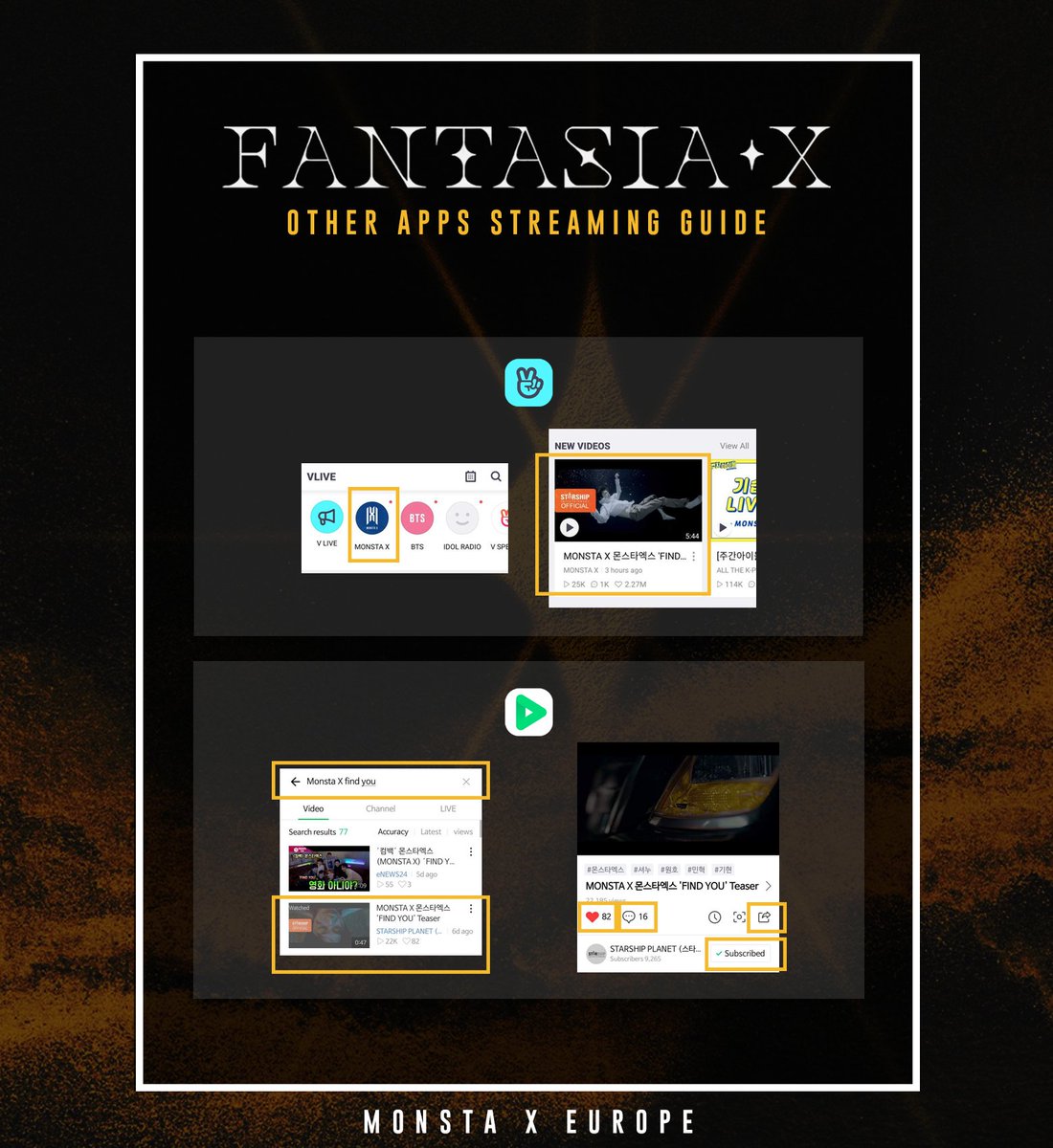  MV Streaming  VLive & NaverTV    You can find the links for the Apps here:  https://monstaxeurope.com/post/188518975444/mvstreaming #몬스타엑스    #MONSTA_X   #몬베베  #MONBEBE #판타지아엑스  #FANTASIA_X @OfficialMonstaX