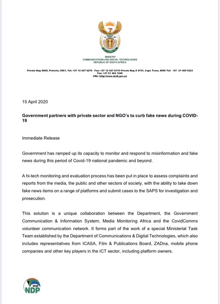 GCIS Media Liaison tweet media