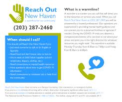 Do you, your family or someone you know need resources or services? There's options for support and help! Click the link for Reach Out New Haven's warm-line: 
cliffordbeers.org/reach-out-new-…