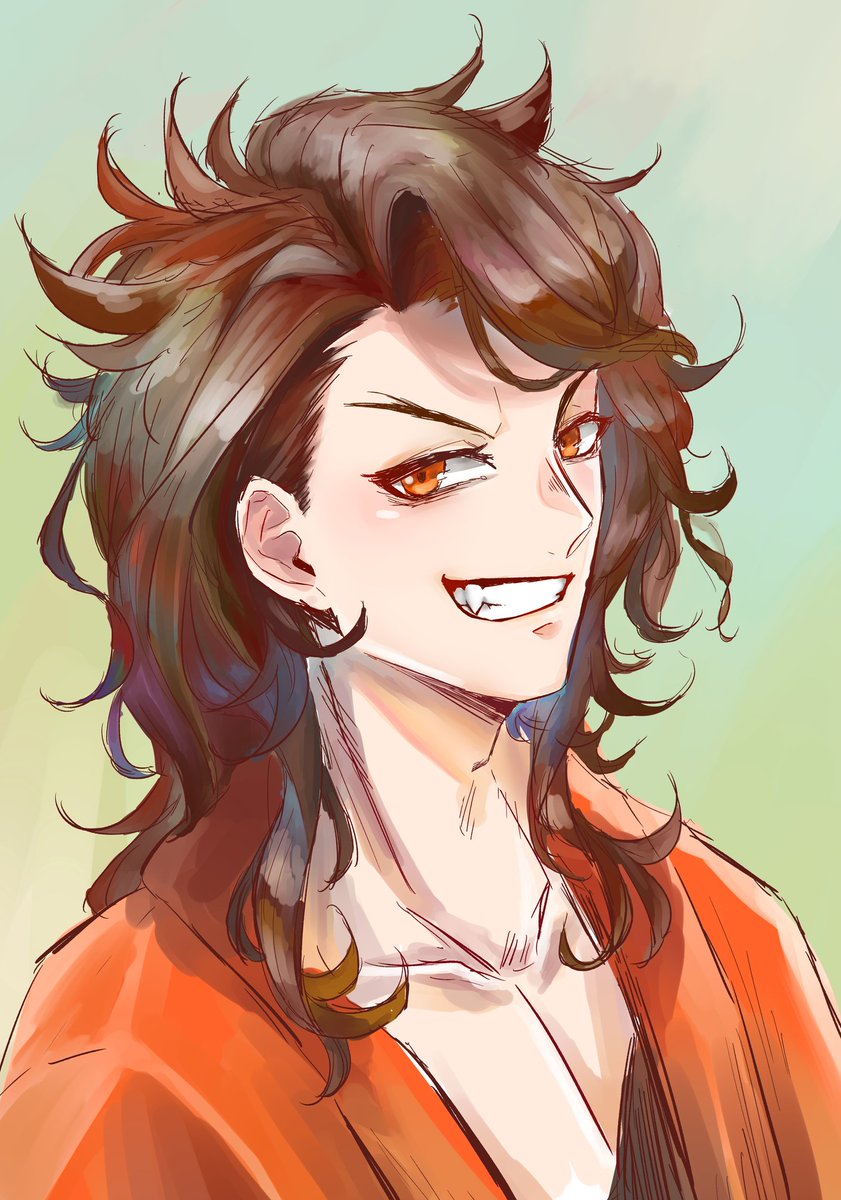 リプきたキャラを自分の髪の長さにする 1枚目 むっちゃん くせっ毛 シャチ 9月低浮上のイラスト