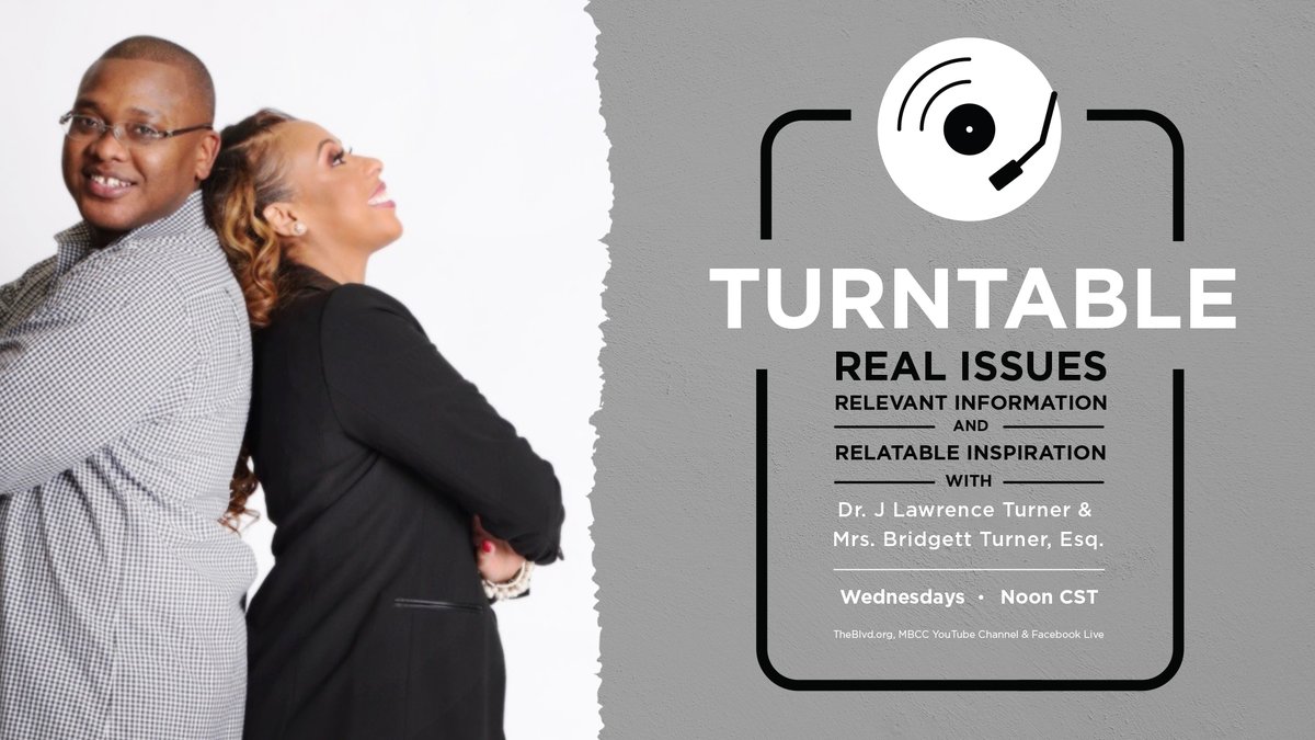 Time for The TurnTable! 💻

We're pumped to introduce a NEW segment featuring <a href="/pastorjlawrence/">J. Lawrence Turner</a> &amp; Lady Turner. Each segment, they'll talk real issues, relevant info, and relatable inspiration.

Noon | FB Live or YouTube
#TheBLVDMemphis #BLVDConnect

youtube.com/watch?v=8xmjdz…
