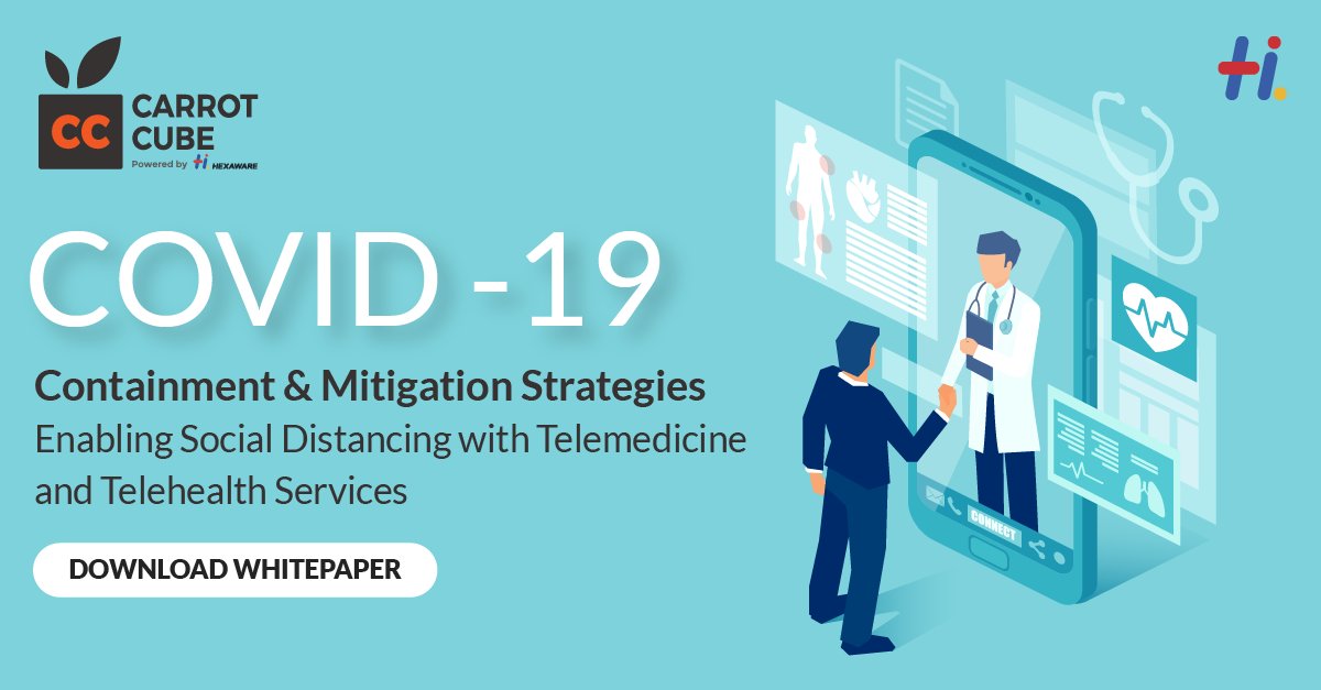 HexawareGlobal's tweet photo. To know how you can strengthen social distancing measures with #telemedicine and better manage the challenges posed by #COVID19, read our latest #whitepaper here https://t.co/gSGY3qXiMp
#stayhome #remotepatientmanagement https://t.co/Qd61YieuUy