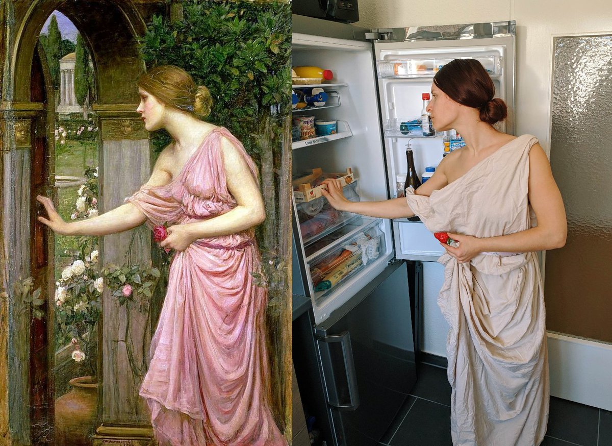 markmadsen's tweet photo. RT @BetoReitenbach: The Getty Museum challenged people to recreate famous works of art using ordinary objects found around the house. 46 https://t.co/qjrRt1nYp1 <these made me laugh