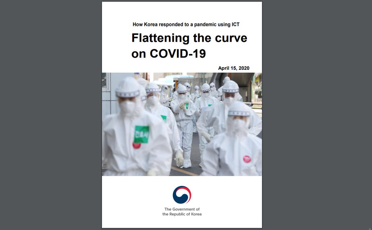 koryodynasty's tweet photo. The South Korean government has published a 90-page "Flattening the curve on COVID-19" guidebook, on how South Korea responded to the pandemic using ICT.

For download here: https://t.co/NPzuMFaVSo https://t.co/OZMXsxK6qH