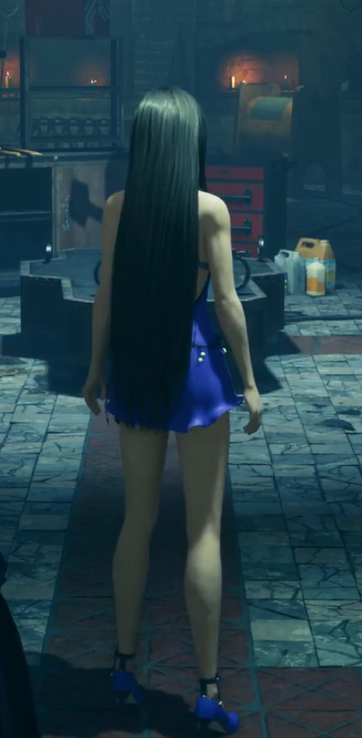 tifa lockhart blue dress FF VII Remake Tifa Lockhart Dress Cosplay Costume