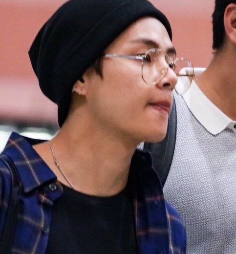 the glasses + beanie combo is everything