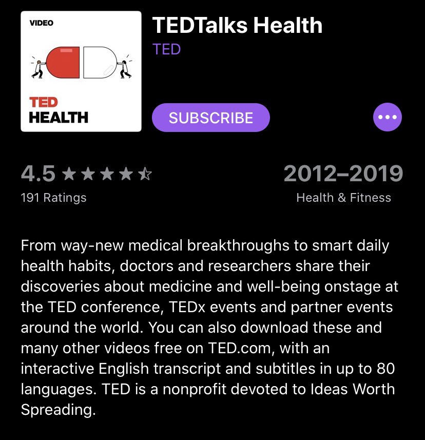 Ted Talks:Some great content found on  @TEDTalks - definitely worth going through their archives and finding relevant or random listens  #TedTalk