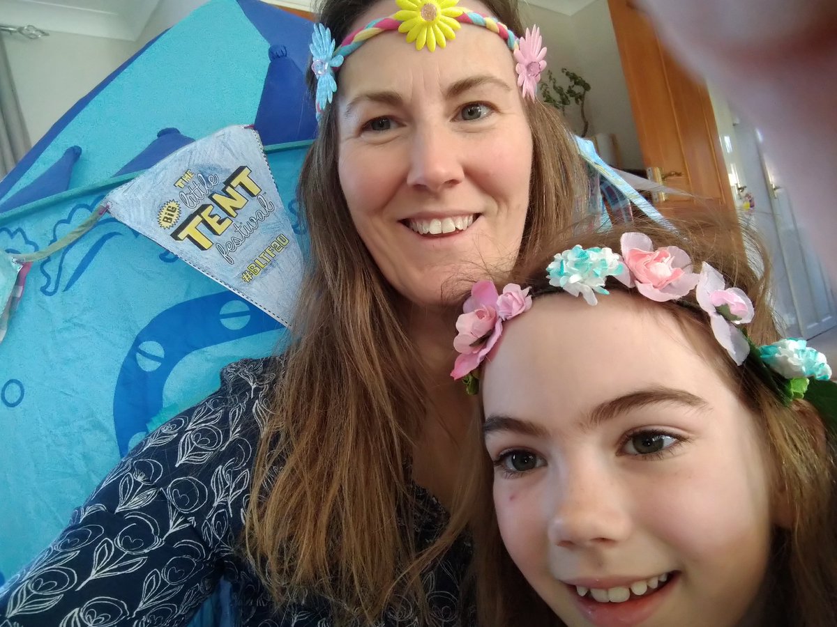 SharonPThompson's tweet photo. A great way to celebrate a birthday! Taking part in The Big Little Tent Festival #bltf20. Bringing the sunshine to homes everywhere today #StayAtHomeSaveLives https://t.co/kGPHFWtOJg