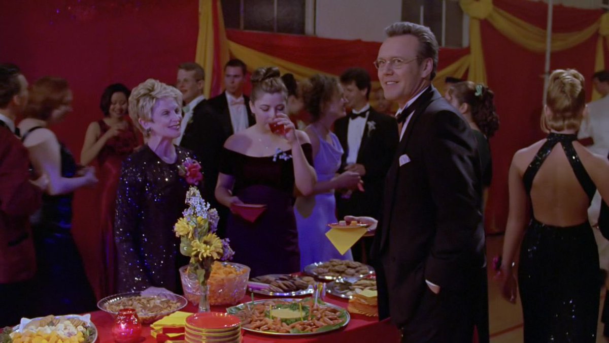 Rupert Giles, part 10: prom chaperone -showed up to “guard against hellhounds” but really only here for two reasons: to eat the finger foods and to dunk on Wesley