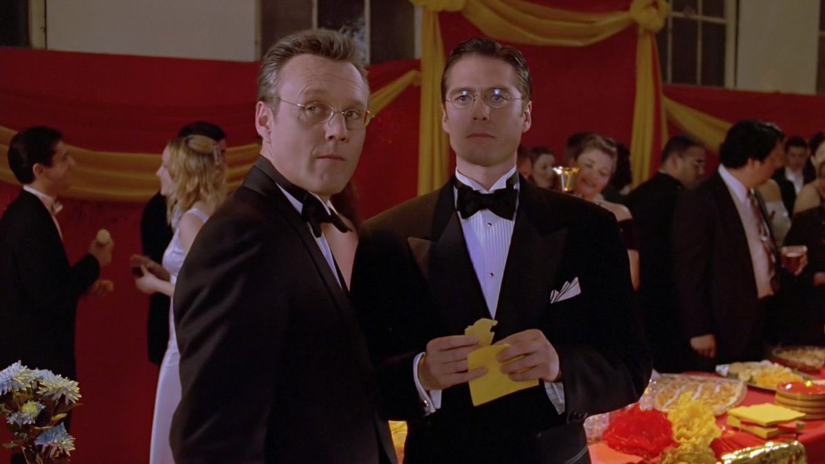 Rupert Giles, part 10: prom chaperone -showed up to “guard against hellhounds” but really only here for two reasons: to eat the finger foods and to dunk on Wesley