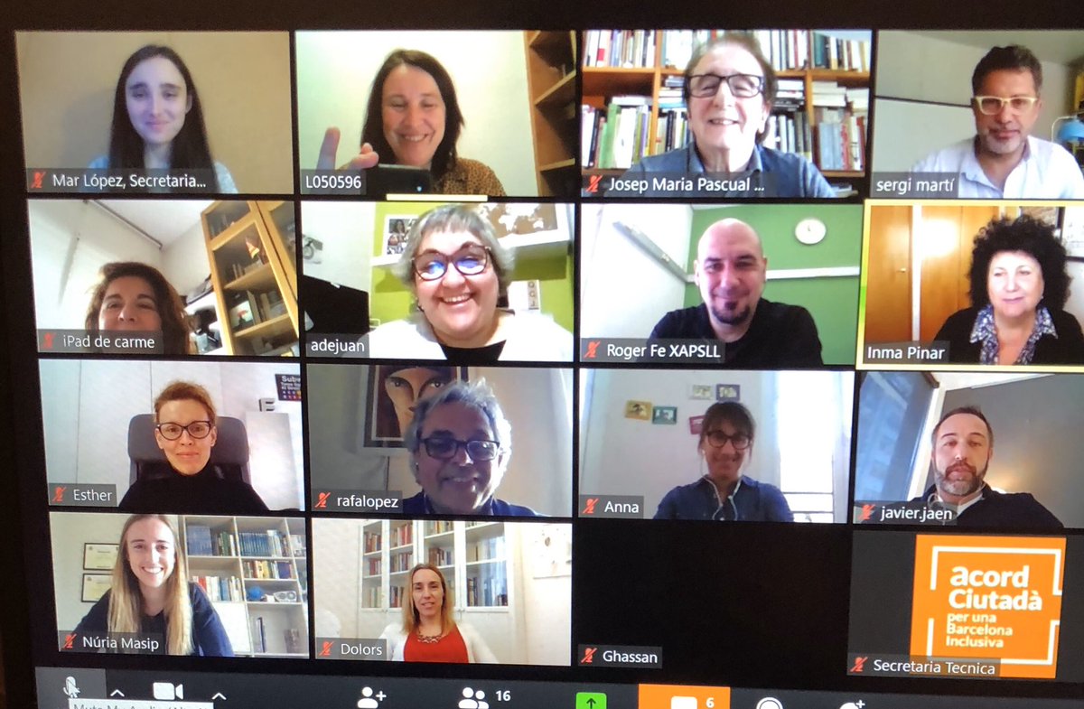 Soniafor's tweet photo. Avui la #comissió d’#acció de l’@AcordCiutada @bcn_ajuntament ha compartit diagnosi i aprenentatges sobre l’#EmergenciaSanitaria i #social vinculada al #COVID19. L’#acciosocial no s’atura. #coproduccio #josocsocial https://t.co/L8HL6xVXVk
