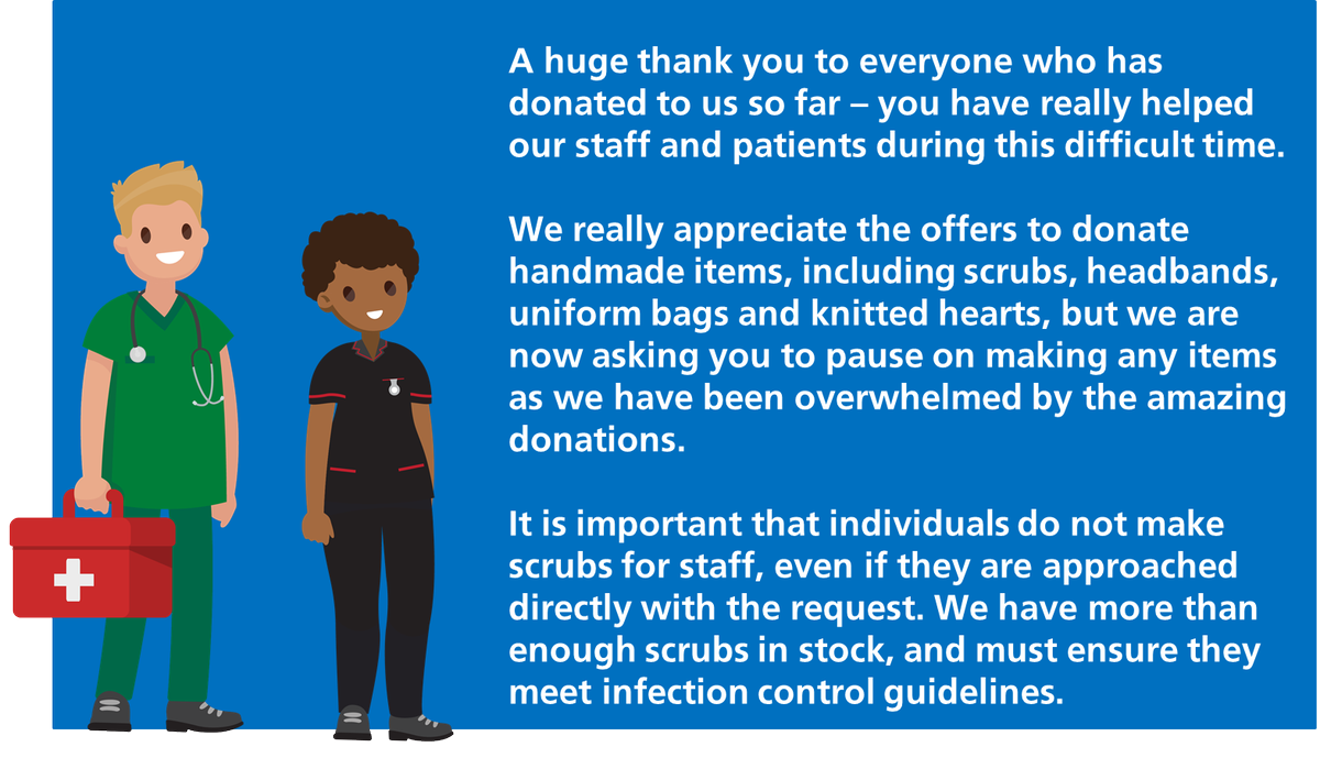 GWH_NHS's tweet photo. A message about handmade donations: https://t.co/8M3avZAVWf