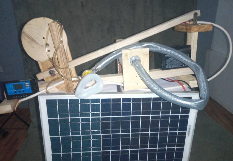 Ichor Joshua, builds Solar-powered Ventilator from local materials.
