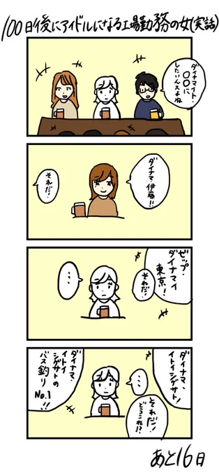 「100日後にアイドルになる工場勤務の女(実話)」

あと16日 