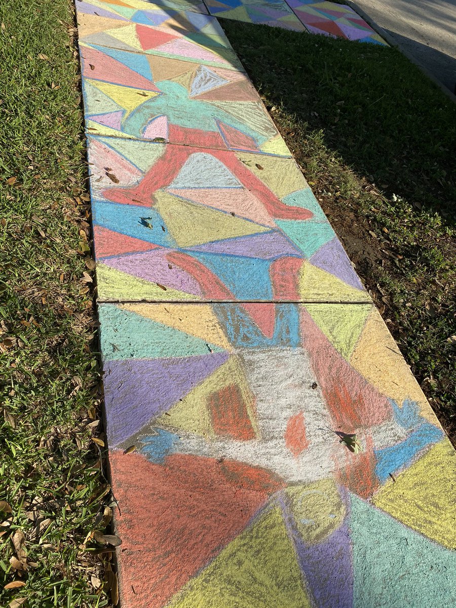 KenefakeSara's tweet photo. This week’s art project! We used alllll the chalk and covered all the sidewalk!!
@Lister_Lions @gisdnews https://t.co/S6vdSusq7w