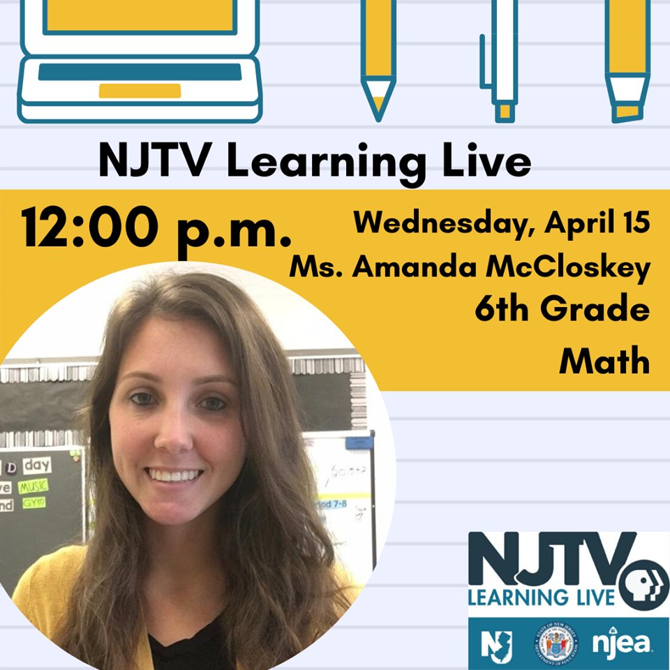 What a great resource! Make sure your kiddos tune in every weekday from 9:00 a.m. to 1:00 p.m. for #NJTVLearningLive!
NJ residents can stream the broadcast here: njtvonline.org/live
#ESS #EveryDayCounts #FutureGenerations #EducationResources #NJSchoolsStrong #NJEducation