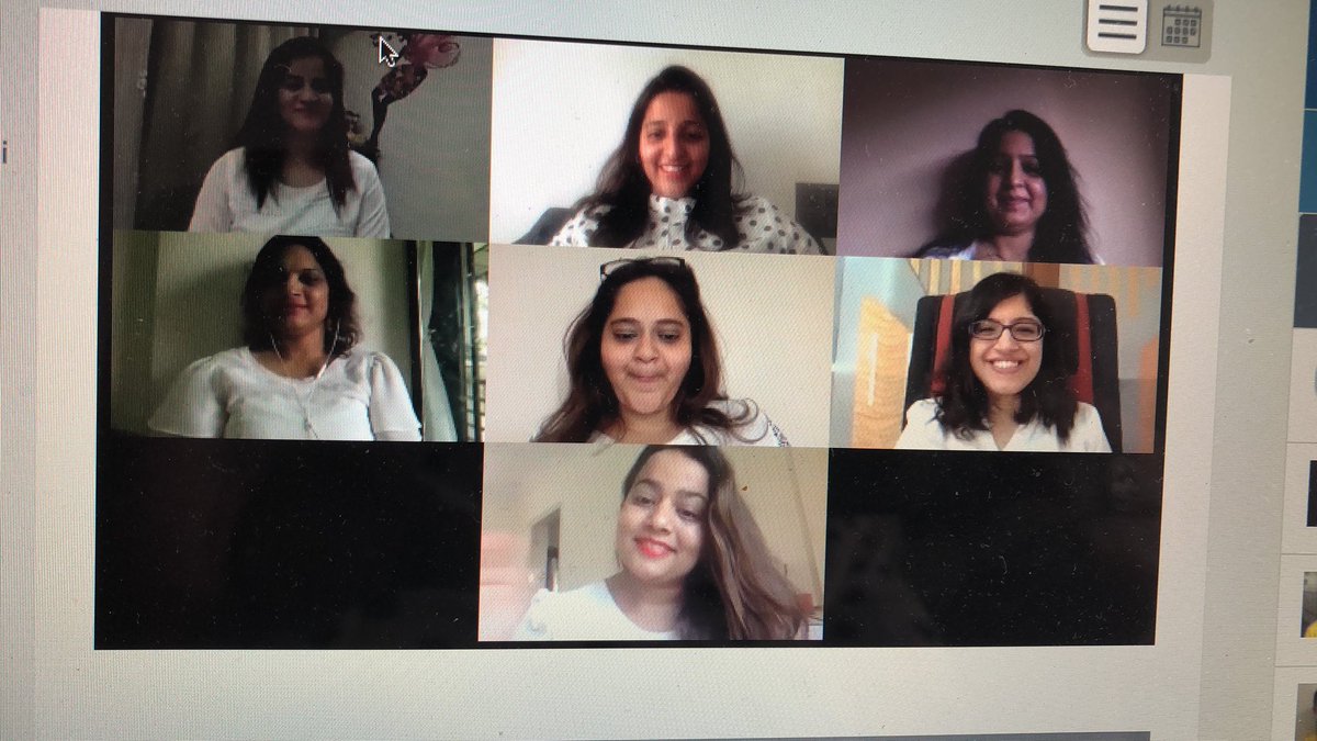 ChellwaniAarti's tweet photo. Grade 4 teachers sending a morning message to their students virtually while following the theme of Whacky Wednesday by wearing the same color #teamspirit #collaboration #remoteplanning @oismumbai @bhaktiilad @archanamehraob1 @Archana31K @samworkholic @pinder03 @SnehaKathpalRoy https://t.co/QxHKK3yjvW
