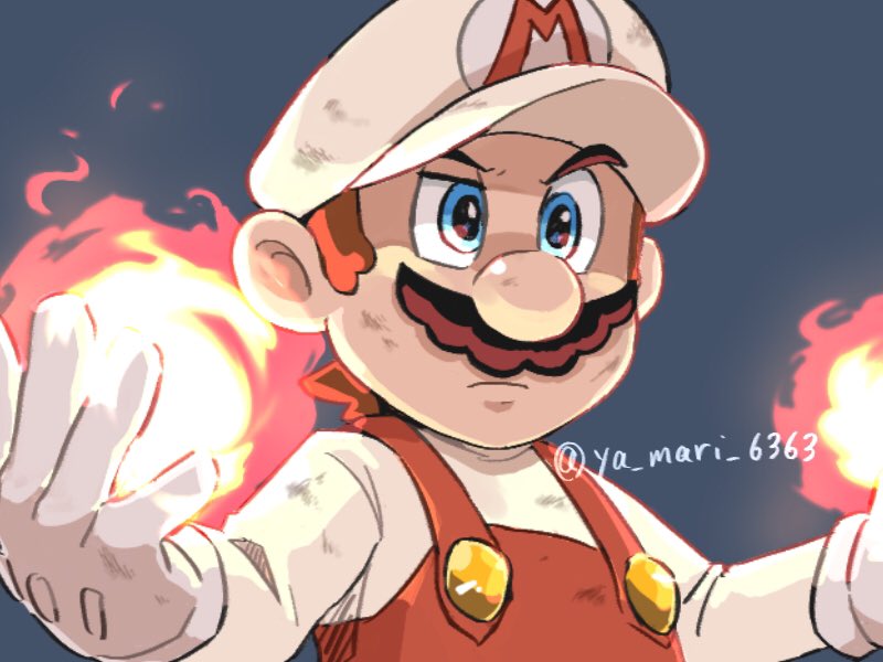 mario 1boy overalls male focus solo mustache hat gloves  illustration images