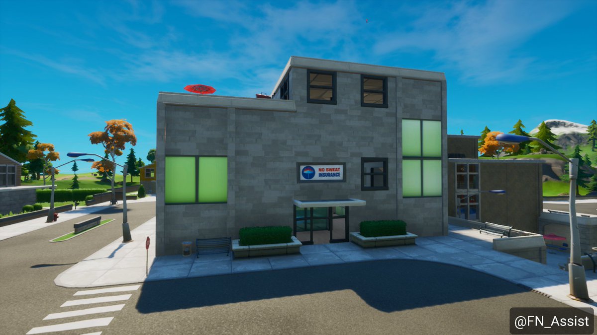 Fnassist News Leaks Pleasant Park Has Been Fully Covered By Insurance By The No Sweat Insurance Company It Seems That The Residents Decided To Take Up Insurance