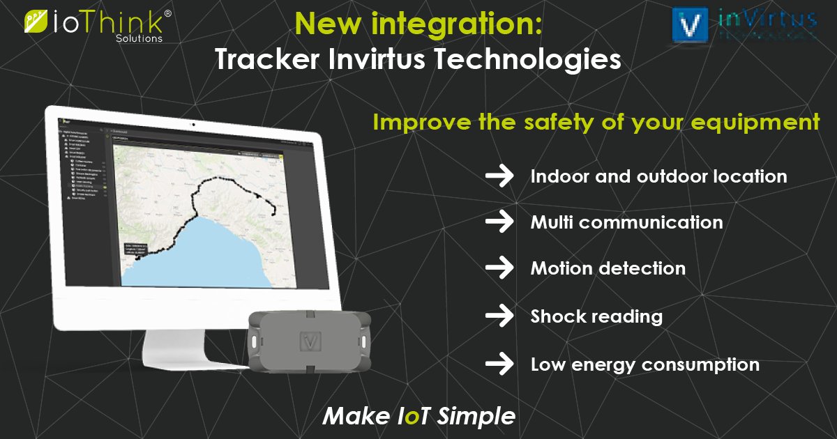 IoThinkOfficial's tweet photo. [#Integration #Sensor #Tracking]
Tracker InVirtus Technologies
Improve the safety of your equipment and monitor remotely with #KHEIRON_IoT_Suite

More information : https://t.co/xKpGIXwLlS
@SPHINX, @ARPCI

#MakeIoTSimple #IoT #IoTPlatform #IIoT #Tracker https://t.co/yq83FWNgup