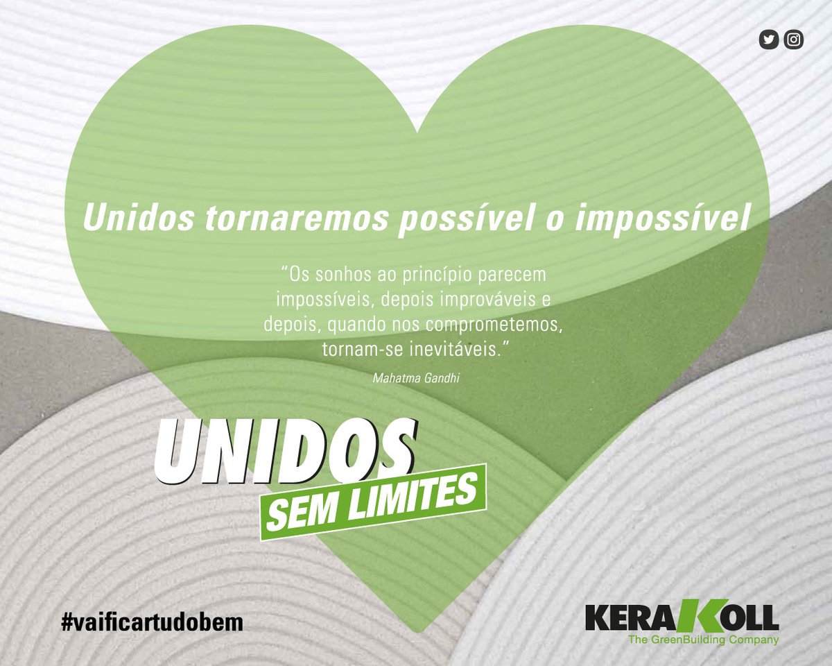 "Os sonhos ao princípio parecem impossíveis, depois improváveis e depois, quando nos comprometemos, tornam-se inevitáveis."
#vaificartudobem
#kerakollGreenbuilding 
#tuttoandràbene