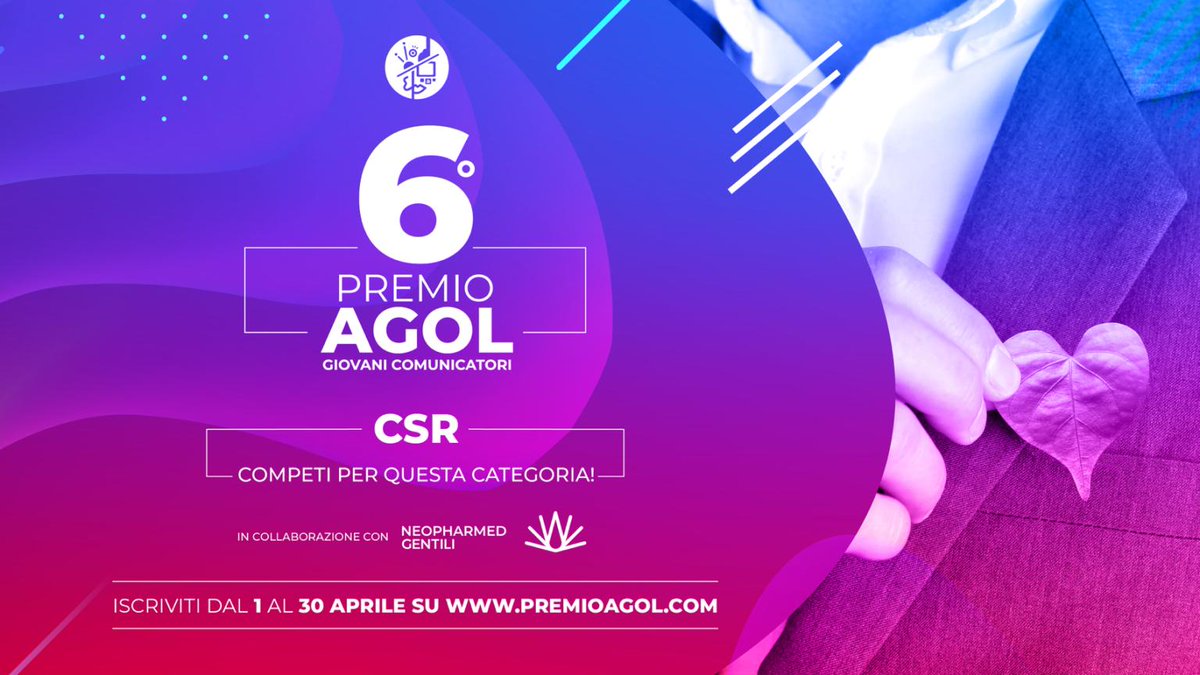 Anche quest’anno sosteniamo il premio <a href="/AgolLeader/">AGOL - Associazione Giovani Opinion Leader</a>.

Se sei uno studente universitario o un giovane professionista in comunicazione, sviluppa un progetto di comunicazione in risposta al brief di Neopharmed Gentili nella categoria CSR. 

Scopri di più: lnkd.in/eYs8ab5