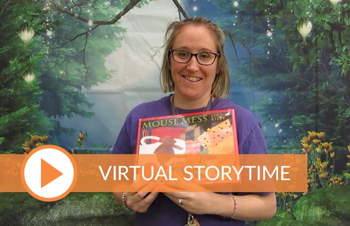 LoudounLibrary's tweet photo. Tune in at 3 p.m. today for another #OnlineStorytime! ❤️📚 Gather 'round for a delicious tale as Ms. Ashley from #GumSpringLibrary reads "Mouse Mess."

#SocialDistancing #virtualstorytime #kidlit https://t.co/Jj0Tp0HFxd