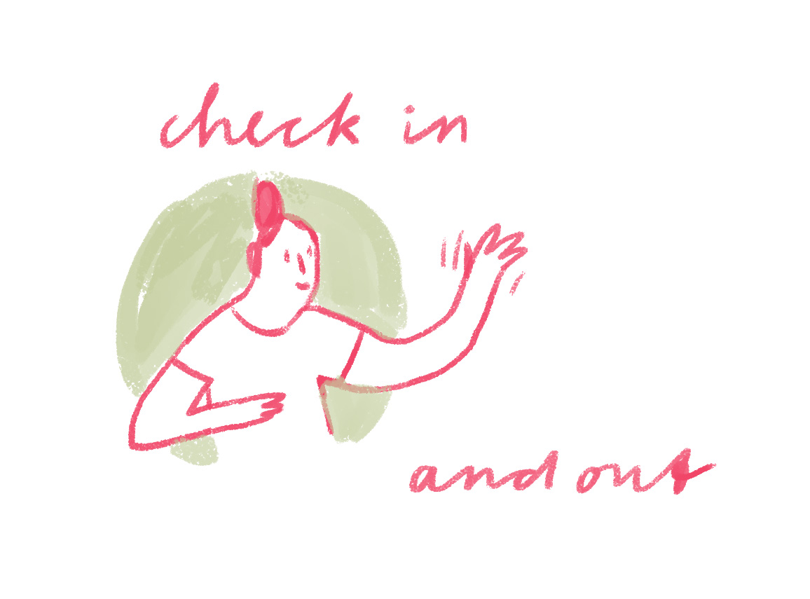 drifteur's tweet photo. It makes a huge difference for the atmosphere and it often saves time:
#SocialPrinciple #3: Check-in and check-out.
Stay tuned for more principles for #meetingonline, written and sketched by @FlorAvelino & @fraaije! #7SocialPrinciples https://t.co/uEOu8tISXm