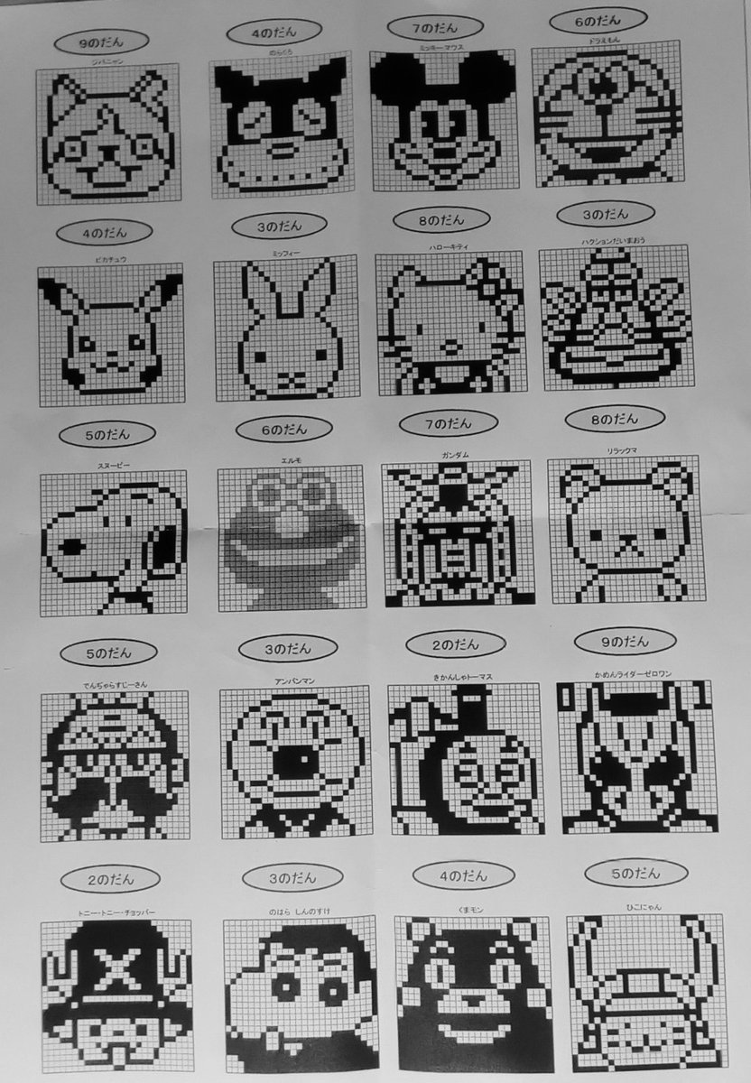 かぷちぃの マス目に数字が書いてあって その中から の段 の答えだけ選んで塗りつぶす感じですね エクセルで作ってあるので の段 のところは変更可能です