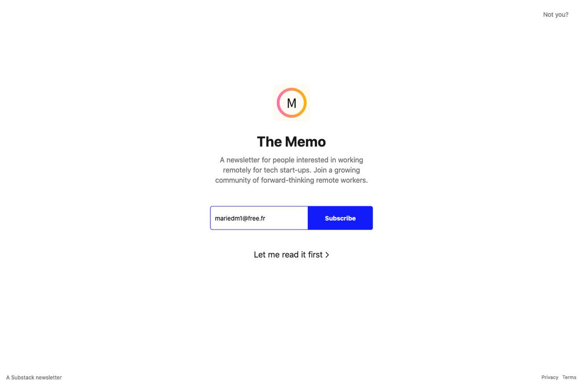 4/ Subscribe to newsletters focused on remote work like  http://recruitingbrainfood.com  and  http://thememo.substack.com .