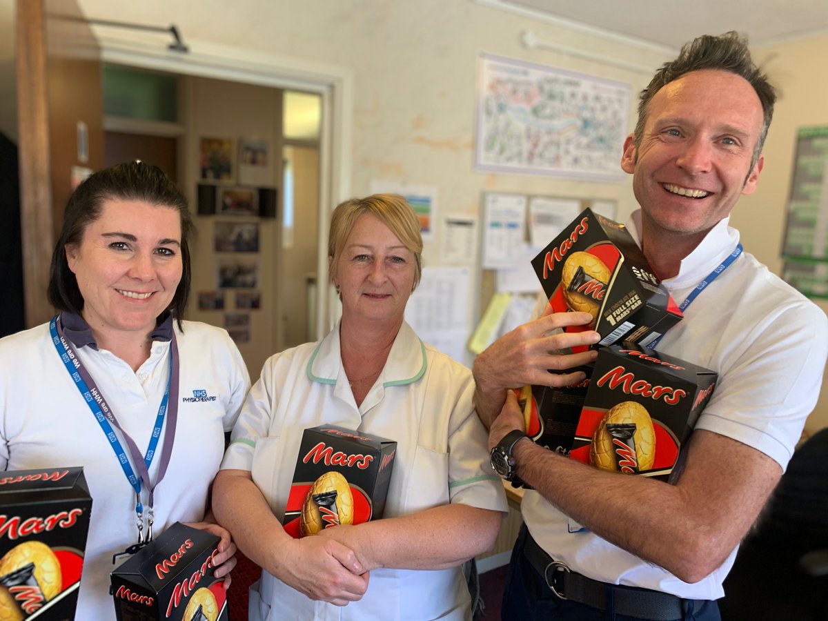 whh_team's tweet photo. Thank you to Halton canteen staff for delivering Easter eggs to us today! @WHHNHS https://t.co/nhvNekKcL0
