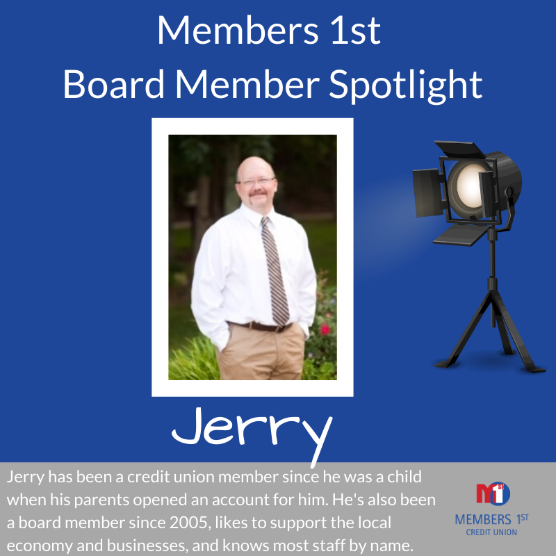 me1stcu's tweet photo. It's time for our board member spotlight: Meet Jerry! His hobbies include fishing, along with motorcycles, hot rod cars, and anything raceable. He was born and raised in Jefferson County and has been an electromechanic at Ardagh Glass in Pevely since 1997! #GoJerry #me1stcu https://t.co/OK4THBEzhL