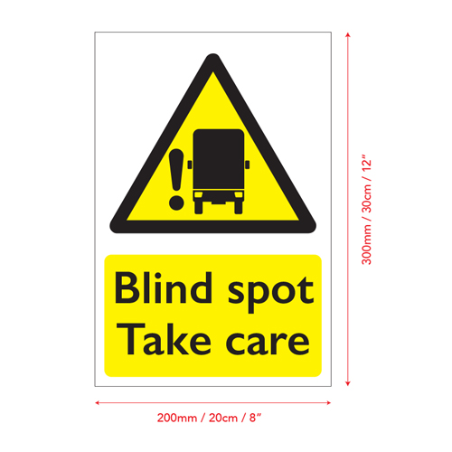 Graphics_UK's tweet image. BLIND SPOT TAKE CARE WARNING SIGN
This sticker is printed onto high quality white gloss vinyl. Suitable for external use - on your lorry, van, HGV or trailer. 
Size: 200 x 300mm / 8" x 12" and includes FREE POSTAGE!
graphicsuk.com/product-page/b…
