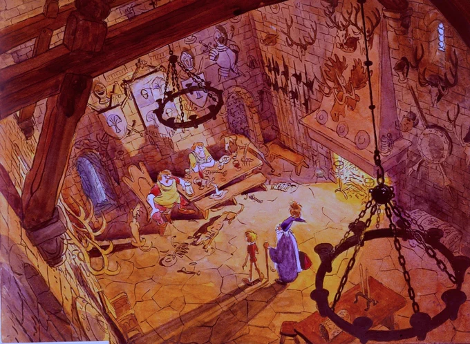 Concept art from The Sword in the Stone (1963,Walt Disney Productions) 