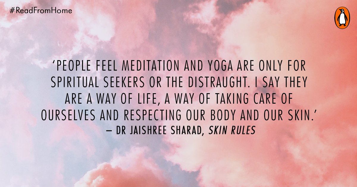 PenguinIndia's tweet photo. .@JaishreeSharad believes that yoga and meditation is a way of life. Do you agree?

Start your 6 week plan to achieve radiant skin with the help of this e-book: https://t.co/3jO8gFY8nE

#SkinRules #ReadFromHome #WednesdayWisdom https://t.co/qUOBDhiwRR