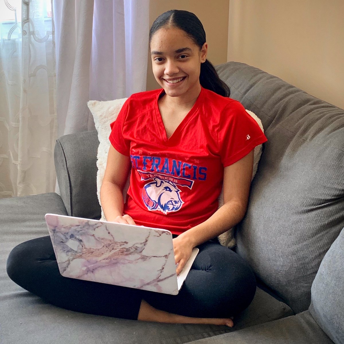 SFCHousing's tweet photo. RT SFCNY: It’s #WFHWednesday Terriers 💙❤️! Let’s see those Work Form Home smiles. #SFCTogether https://t.co/KNoKFKkUDB
