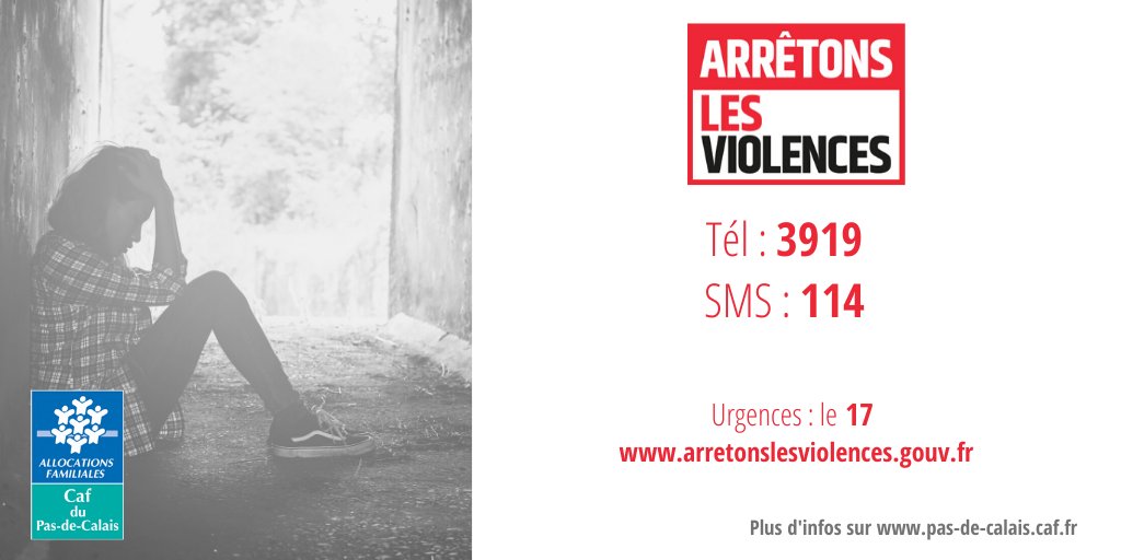 CafPasdeCalais's tweet photo. #COVID19 
Engagée dans la lutte contre les #ViolencesConjugales, la @cafpasdecalais rappelle les dispositifs d'alerte :  
➡️Par tél : le 3919  
➡️Par SMS : le 114  
➡️Signalement en pharmacie  
➡️Pour les urgences : le 17 
➡️Par internet :  https://t.co/nn8MPcWZrE https://t.co/Iu0eK6eIh0