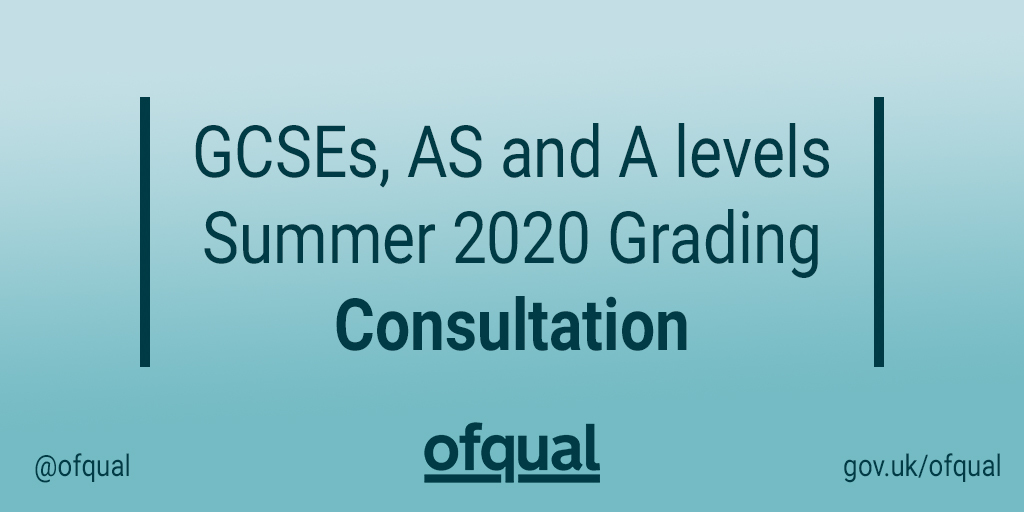 We’ve launched our consultation on how we implement arrangements for awarding grades in GCSEs, AS &amp; A levels this summer.

Find out how to take part here - gov.uk/government/con…. It closes on 29 April.
#COVID19 #Exams2020