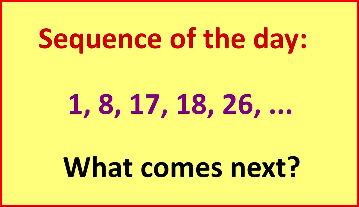 I came across this sequence while looking for interesting facts about the number 26: a student's "lucky number". To get started: cube each number then take the "digit sum"; what do you notice?houseofmaths.co.uk/2020/04/dudene…
