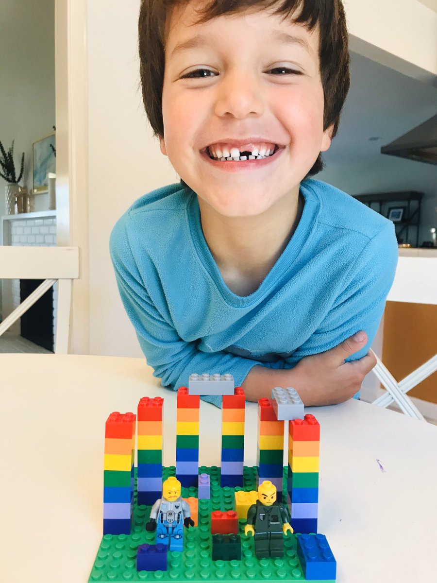 saumyz11's tweet photo. @LEGO_Group Cole (almost 6) combining today’s challenge of Stonehenge with the ongoing challenge of building rainbows to bring hope #LetsBuildTogether 🌈 ❤️ https://t.co/oKhc1I0v8i