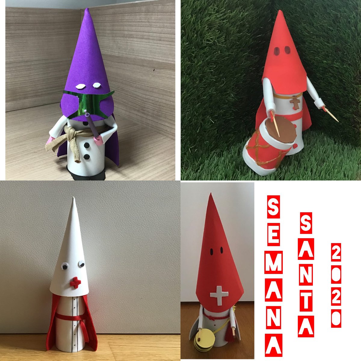 colegiocondes's tweet photo. Cofrades realizados por los alumnos de 6º de Primaria en estas vacaciones de Semana Santa... Hoy hemos hecho una exposición de fotos ¡Buen trabajo! #ColeCondes #SomosCondes #CondesSeQuedaEnCasa #JuntosLoConseguiremos https://t.co/FpUZeeuhOS