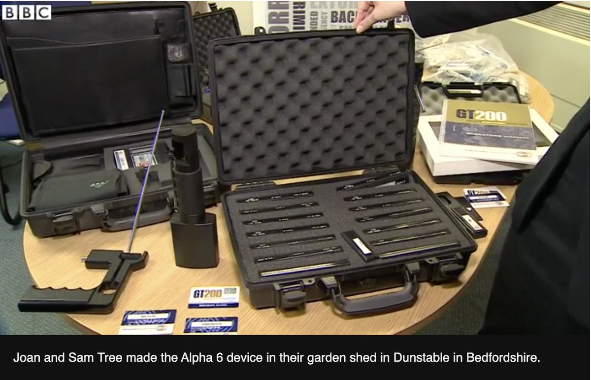 Their "smart Covid-19 detector" bears an uncanny resemblance to three fake bomb detector tools, sold by four British fraudsters more than a decade ago, which ended up in conflict zones and were used by a number of governments around the world