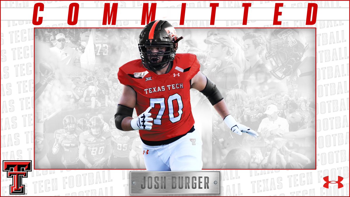 JoshBurger50's tweet image. Since a kid I have always dreamed of playing for a program such as Texas Tech... Today I turn that dream into a reality and I could not be more excited to announce my commitment to Texas Tech University!