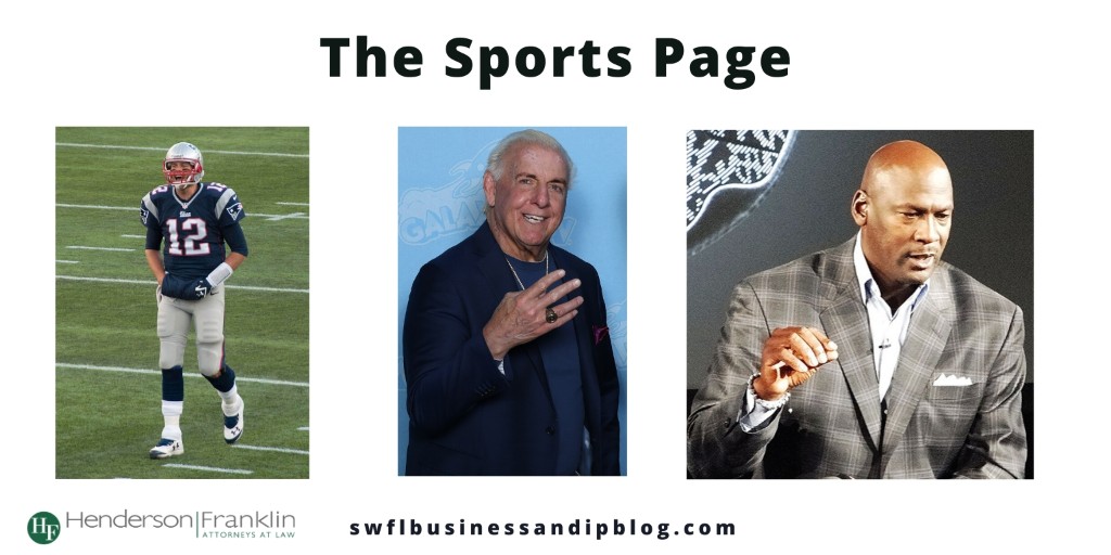 HenlawSWFL's tweet photo. In non #COVID19 news, what does @TomBrady, @RicFlairNatrBoy and @Jumpman23 have in common? Read today's "Sports Page" from #IP Attorney @MNieds: https://t.co/Pw4hHQEInf

#trademark #swfl #law #intellectualproperty #Jumpman23 #TomBrady #NatureBoy https://t.co/3uHcD3dtAY